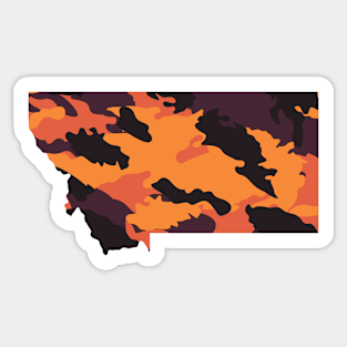 Montana Camo Orange Sticker